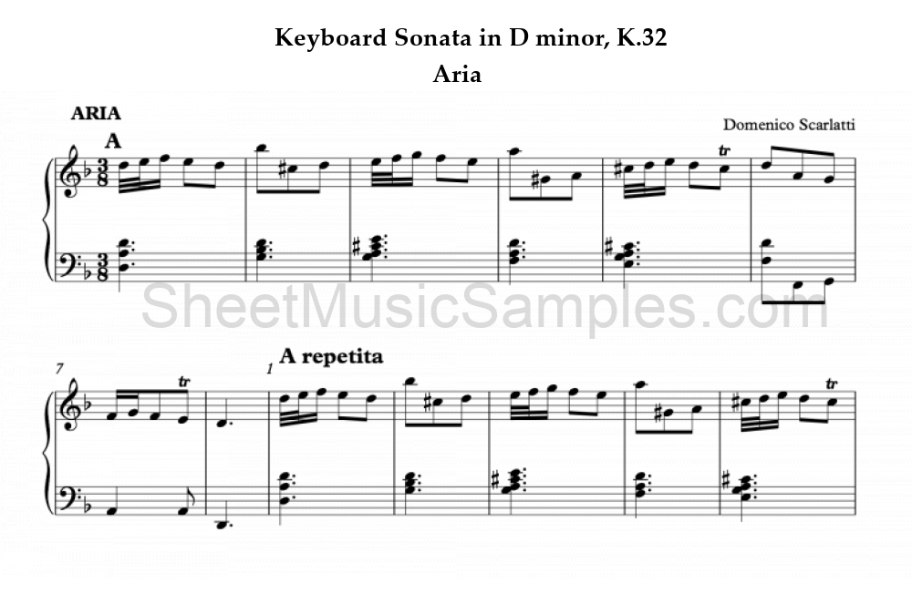 Keyboard Sonata in D minor, K.32 - Aria