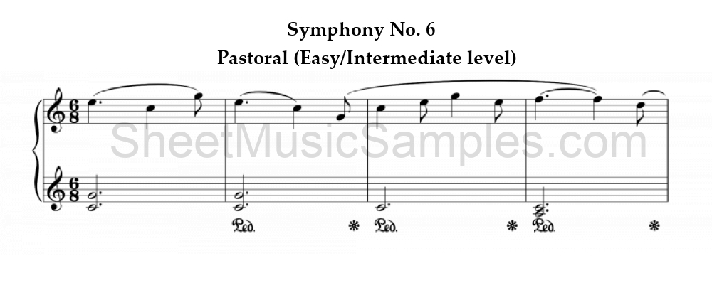 Symphony No. 6 - Pastoral (Easy/Intermediate level)