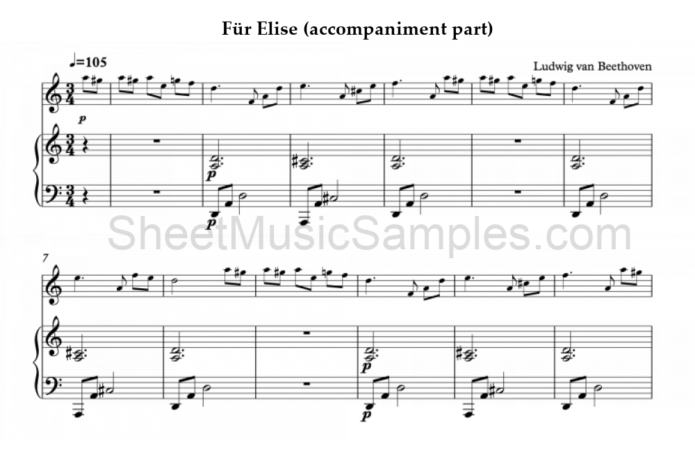 Für Elise (accompaniment part)