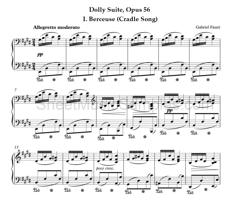 Dolly Suite, Opus 56 - I. Berceuse (Cradle Song)