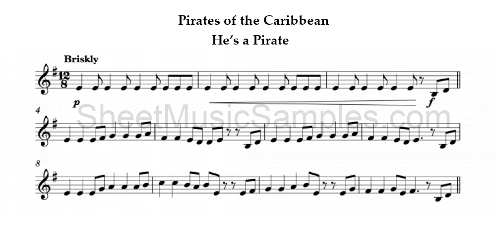 Pirates of the Caribbean - He’s a Pirate