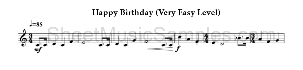 Happy Birthday (Very Easy Level)