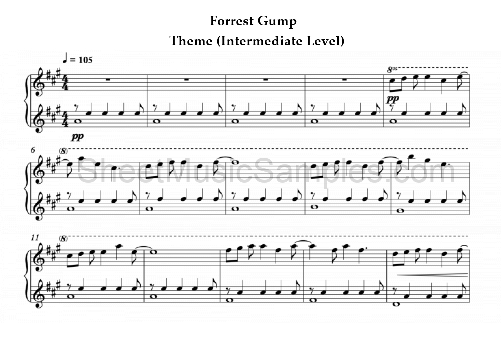 Forrest Gump - Theme (Intermediate Level)