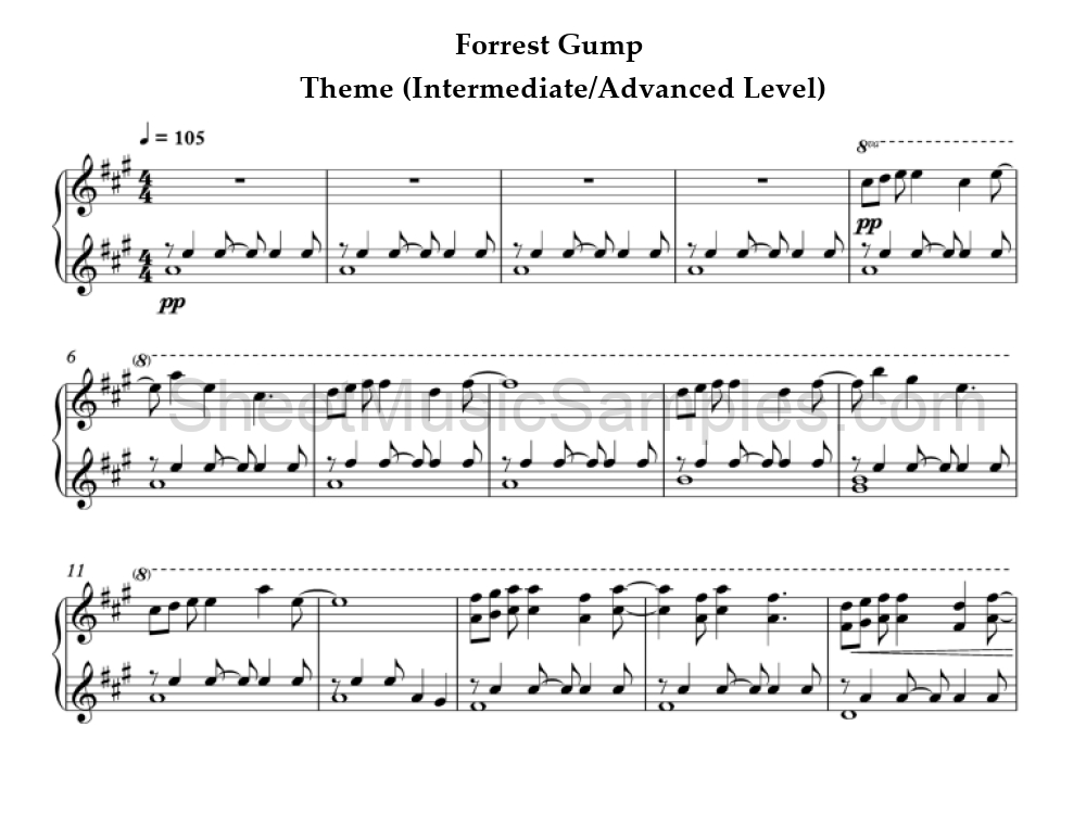 Forrest Gump - Theme (Intermediate/Advanced Level)