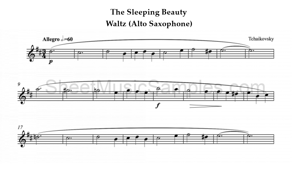 The Sleeping Beauty - Waltz (Alto Saxophone)