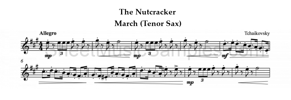 The Nutcracker - March (Tenor Sax)