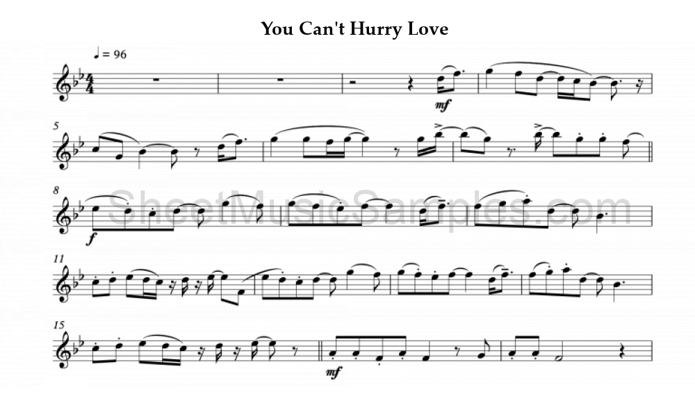 You Can't Hurry Love