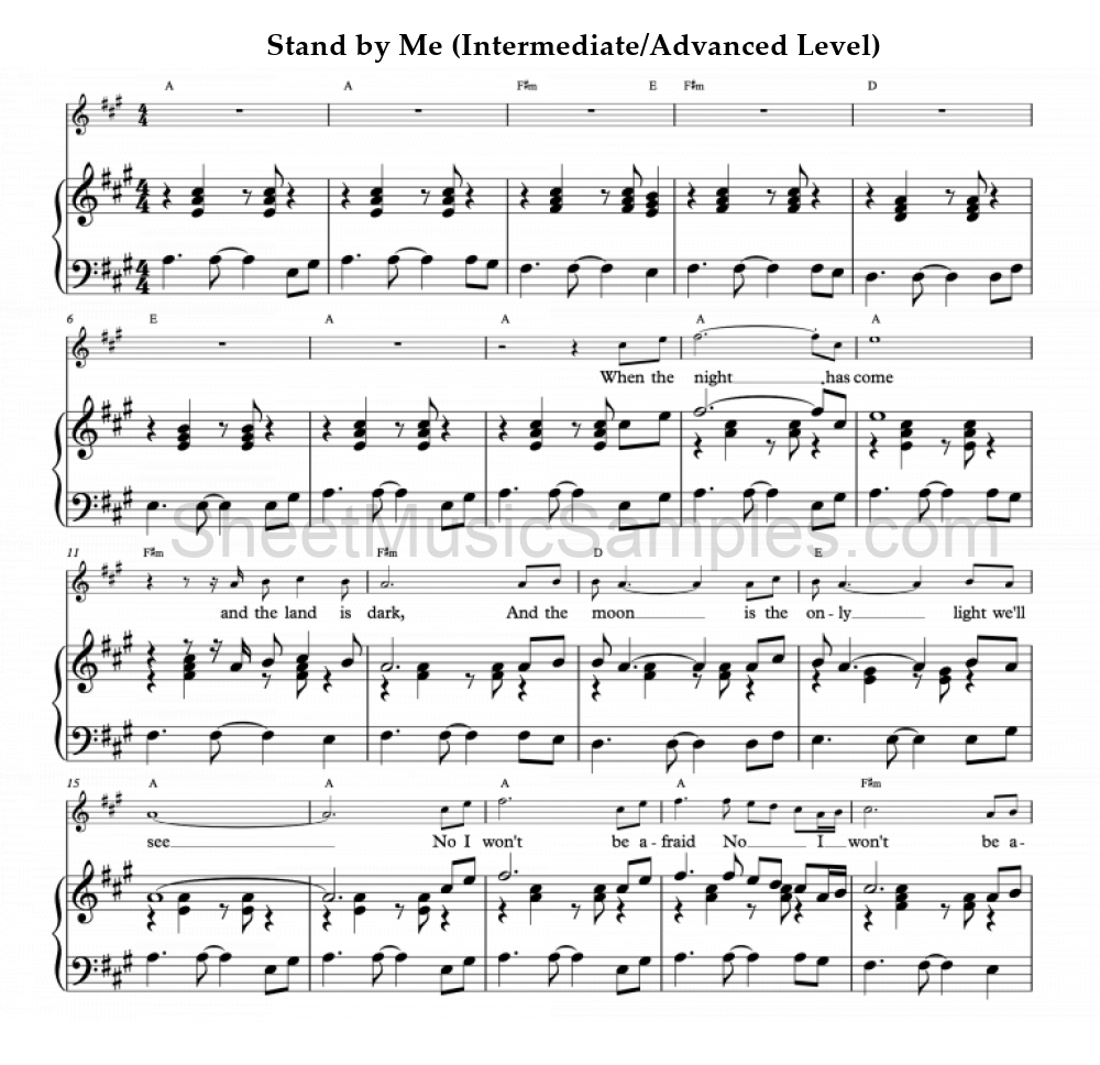 Stand by Me (Intermediate/Advanced Level)