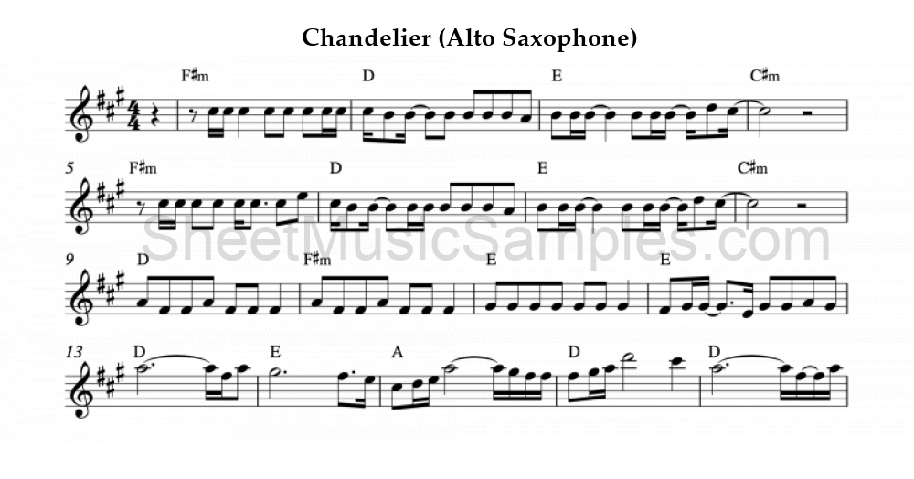 Chandelier (Alto Saxophone)