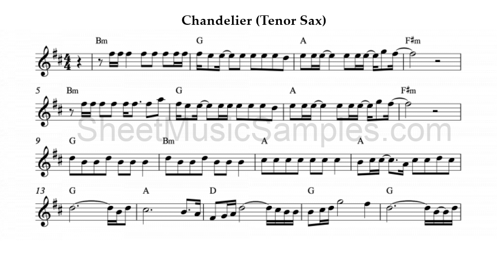 Chandelier (Tenor Sax)