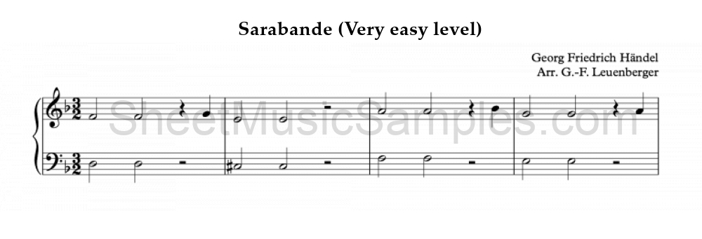 Sarabande (Very easy level)