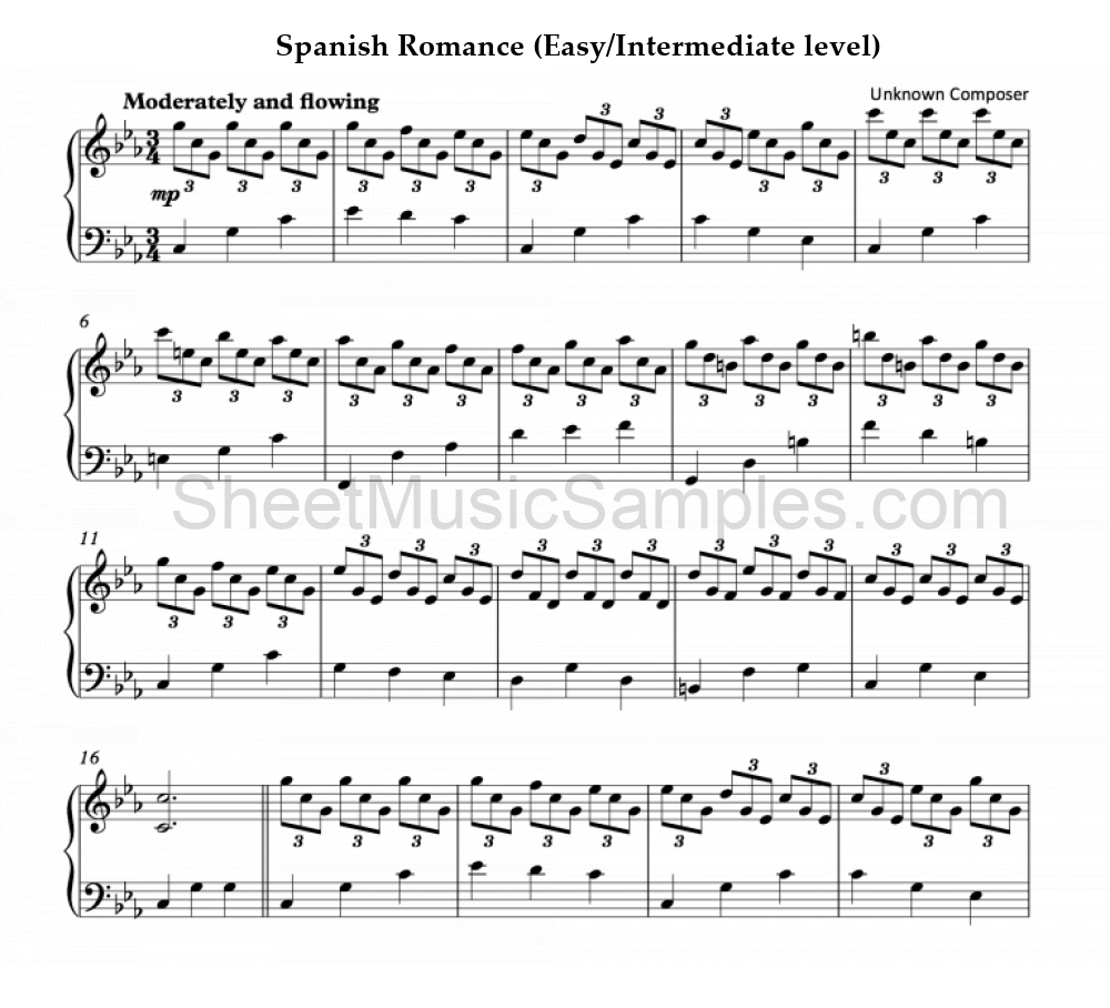 Spanish Romance (Easy/Intermediate level)