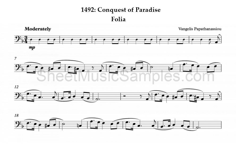 1492: Conquest of Paradise - Folia