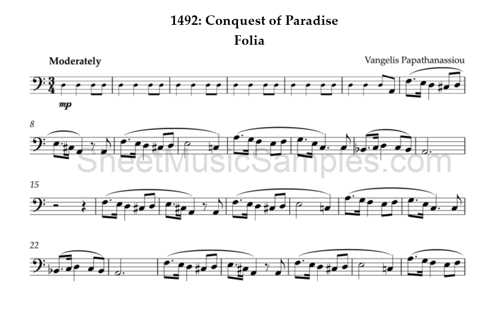 1492: Conquest of Paradise - Folia