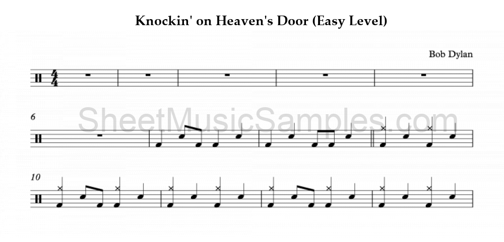 Knockin' on Heaven's Door (Easy Level)