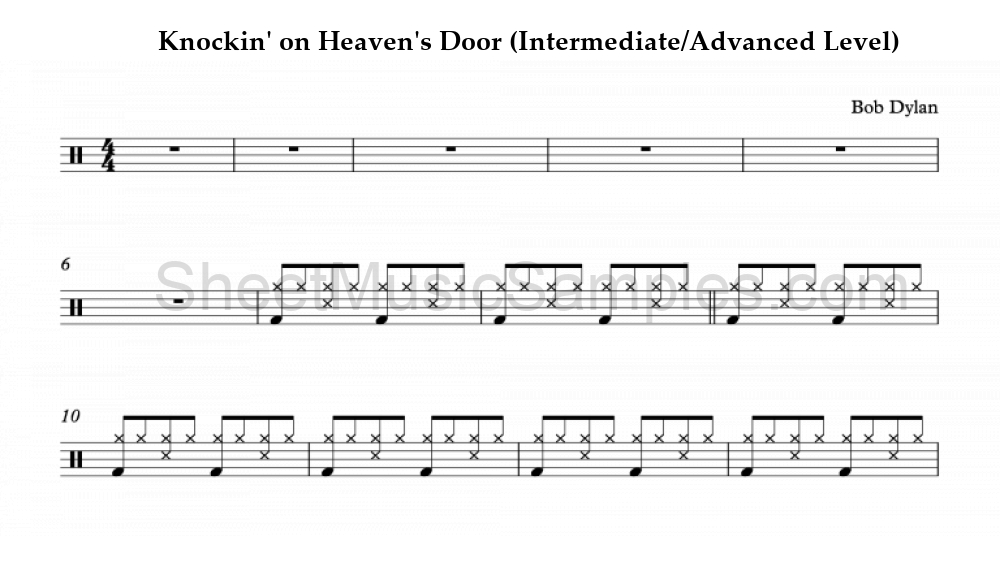 Knockin' on Heaven's Door (Intermediate/Advanced Level)