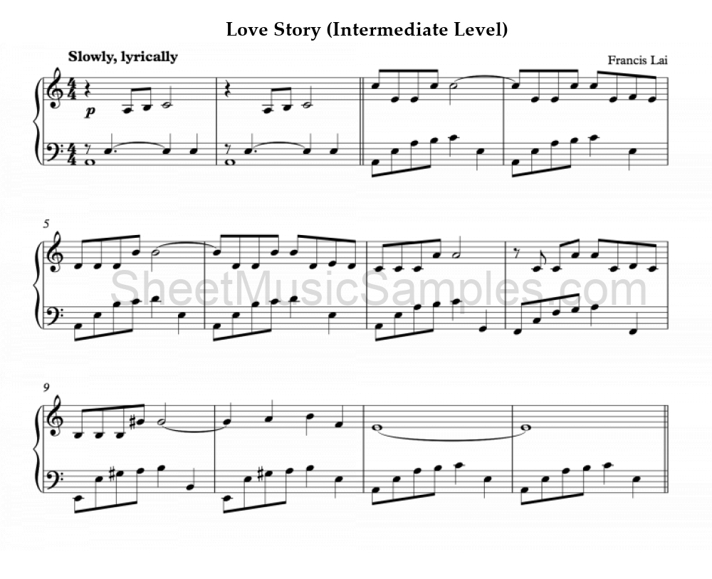 Love Story (Intermediate Level)