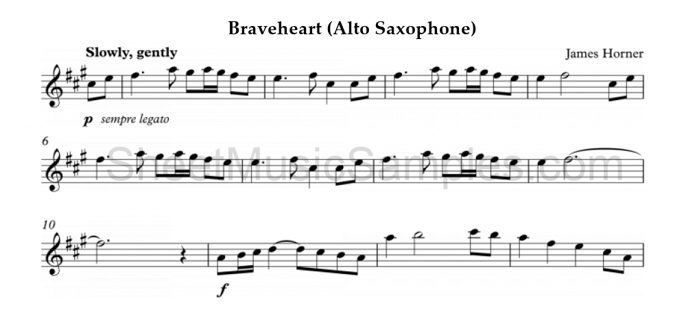 Braveheart (Alto Saxophone)