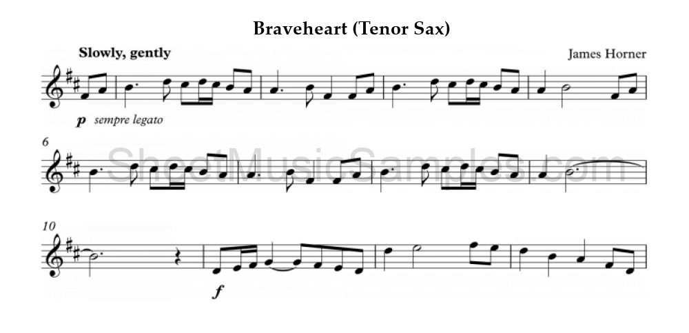 Braveheart (Tenor Sax)