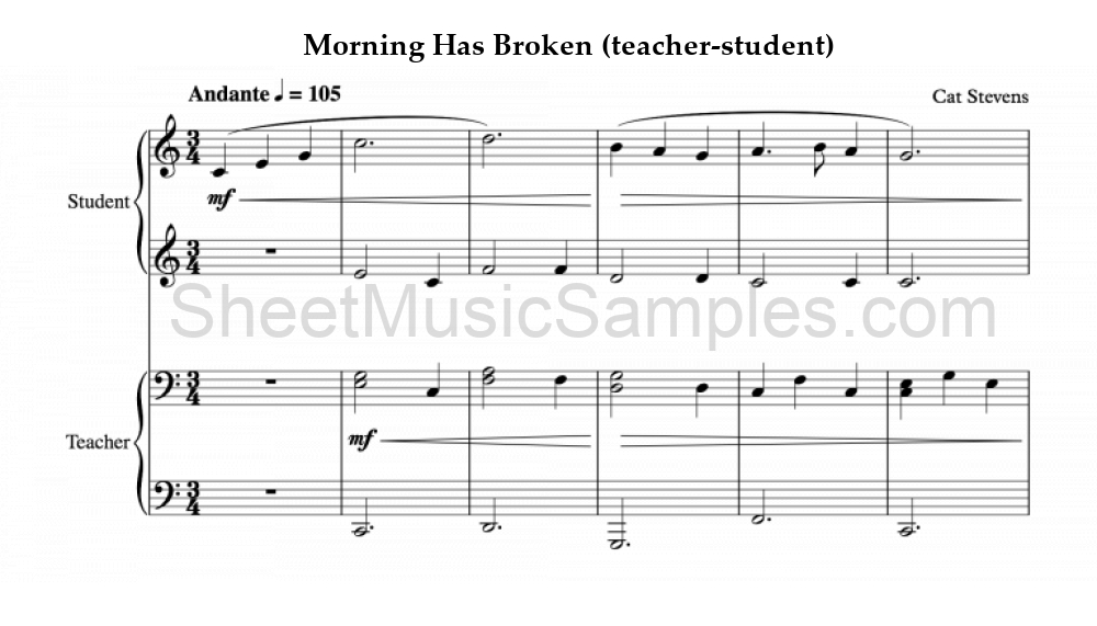 Morning Has Broken (teacher-student)