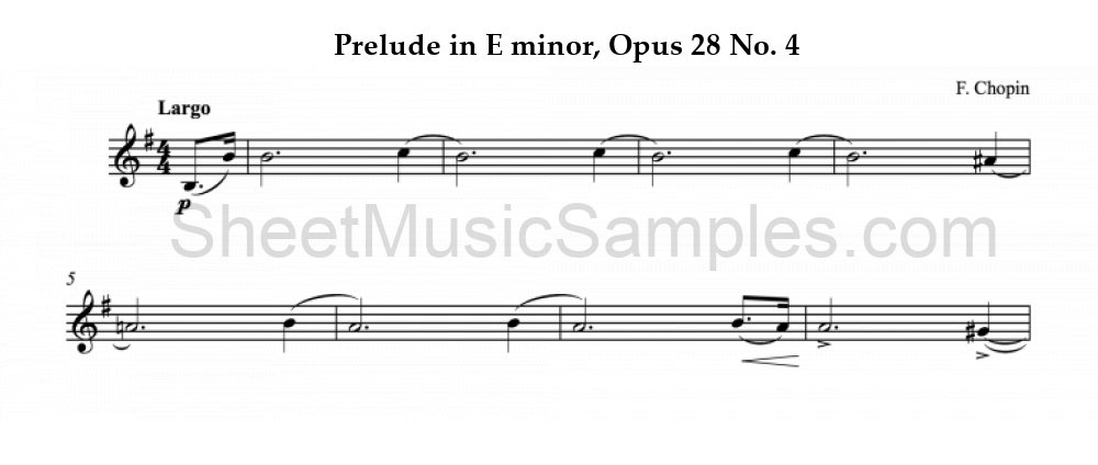 Prelude in E minor, Opus 28 No. 4