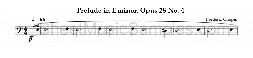 Prelude in E minor, Opus 28 No. 4