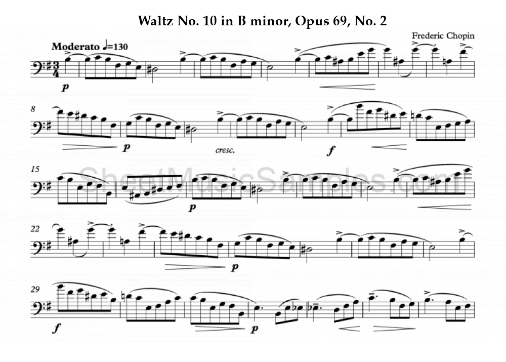 Waltz No. 10 in B minor, Opus 69, No. 2