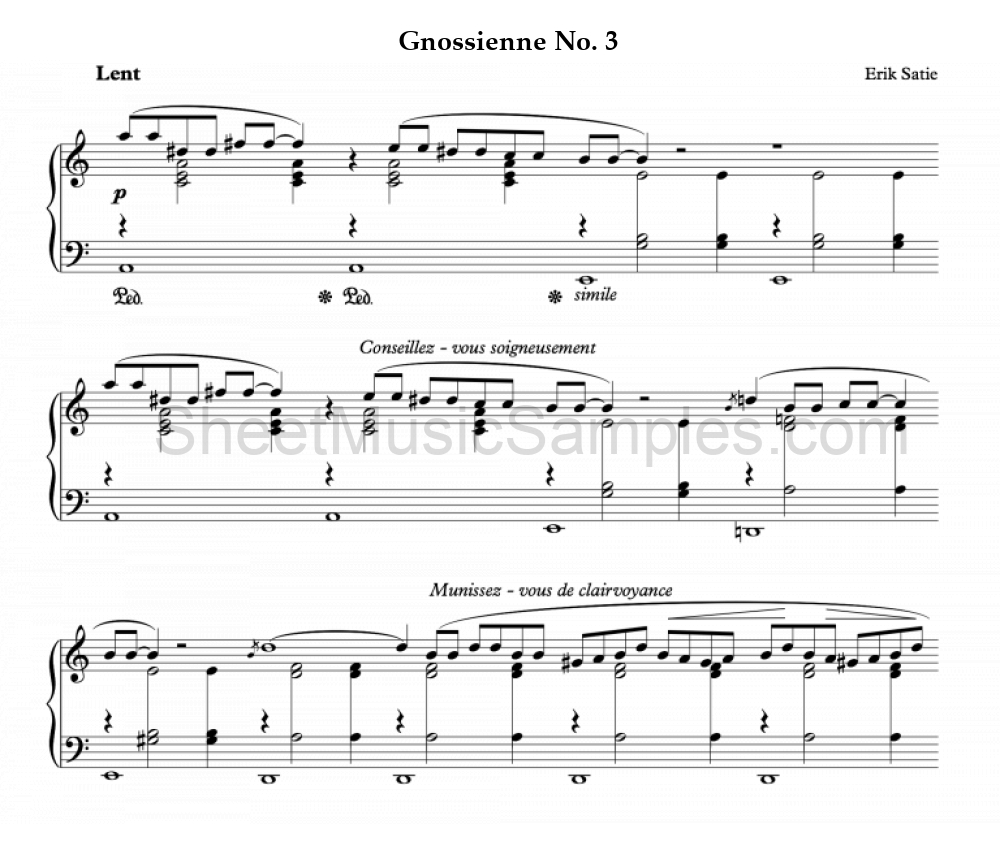 Gnossienne No. 3