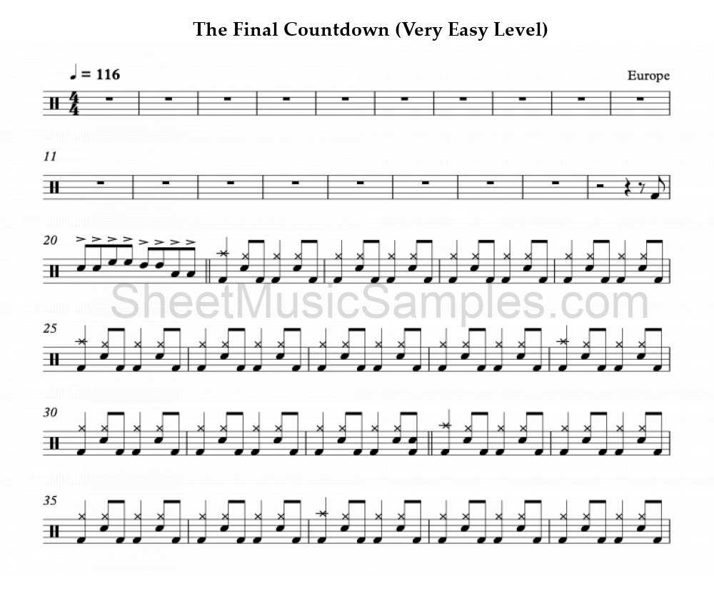 The Final Countdown (Very Easy Level)