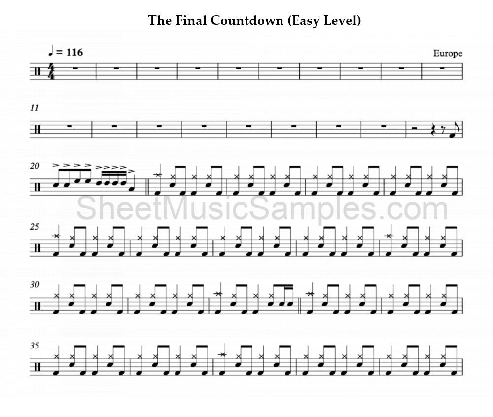 The Final Countdown (Easy Level)