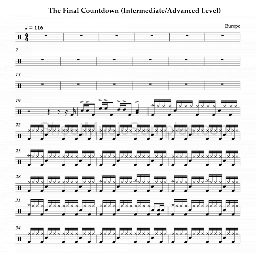 The Final Countdown (Intermediate/Advanced Level)