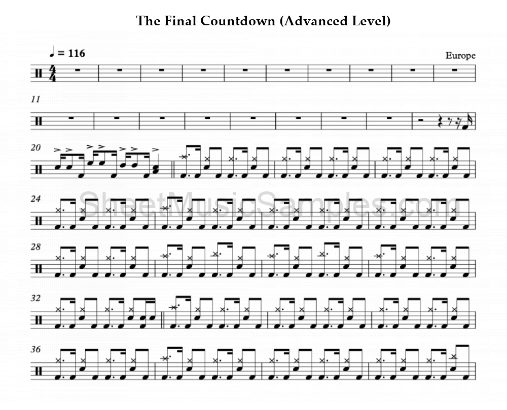 The Final Countdown (Advanced Level)