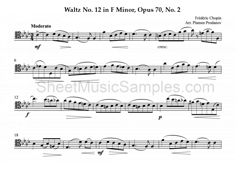 Waltz No. 12 in F Minor, Opus 70, No. 2