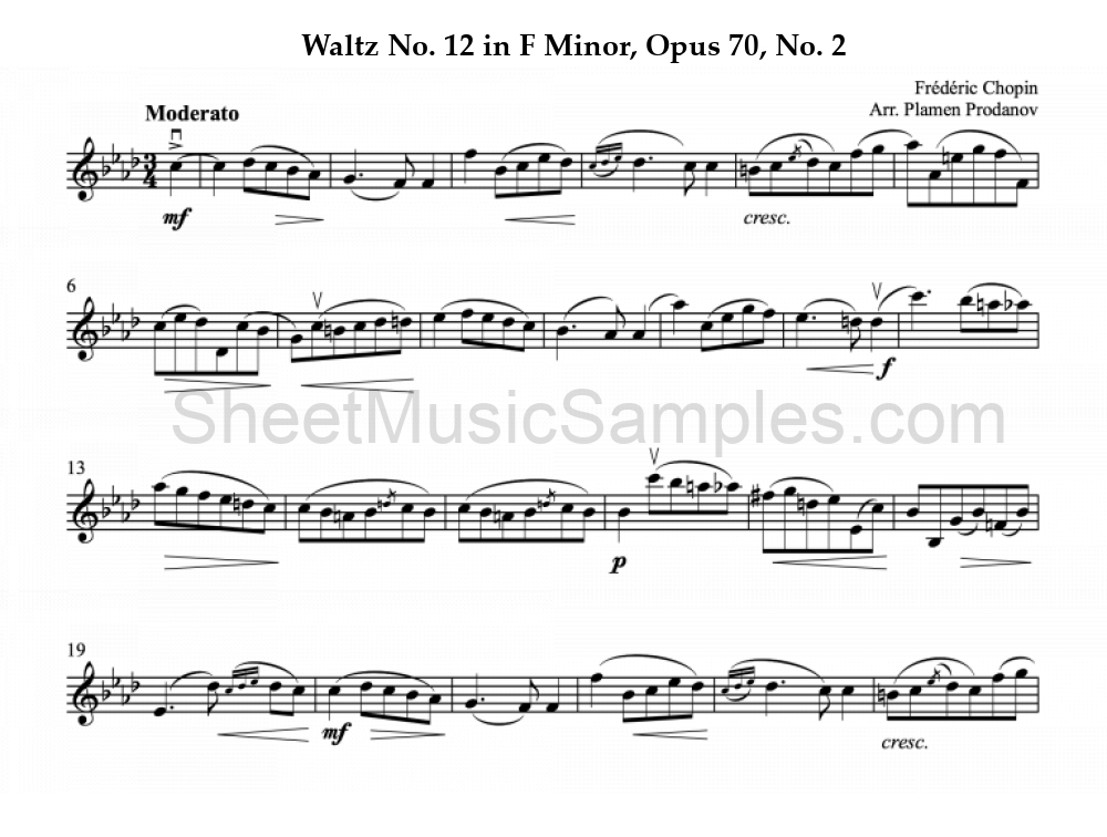 Waltz No. 12 in F Minor, Opus 70, No. 2