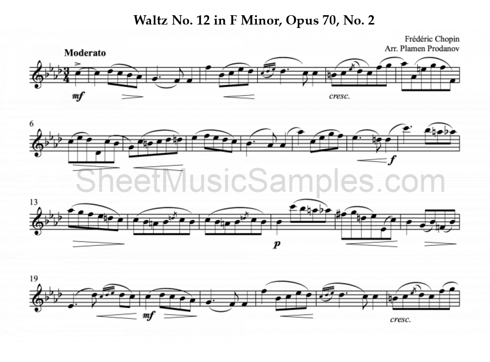 Waltz No. 12 in F Minor, Opus 70, No. 2