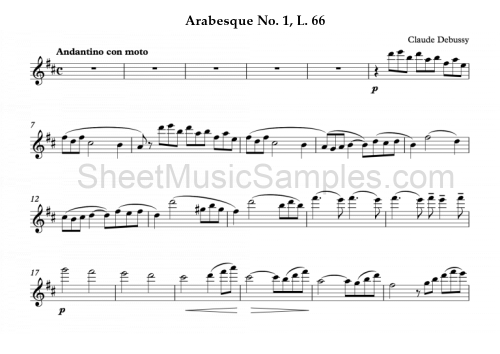 Arabesque No. 1, L. 66