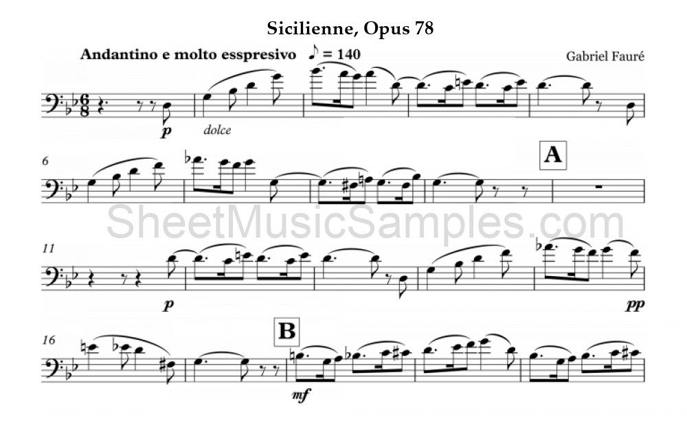 Sicilienne, Opus 78