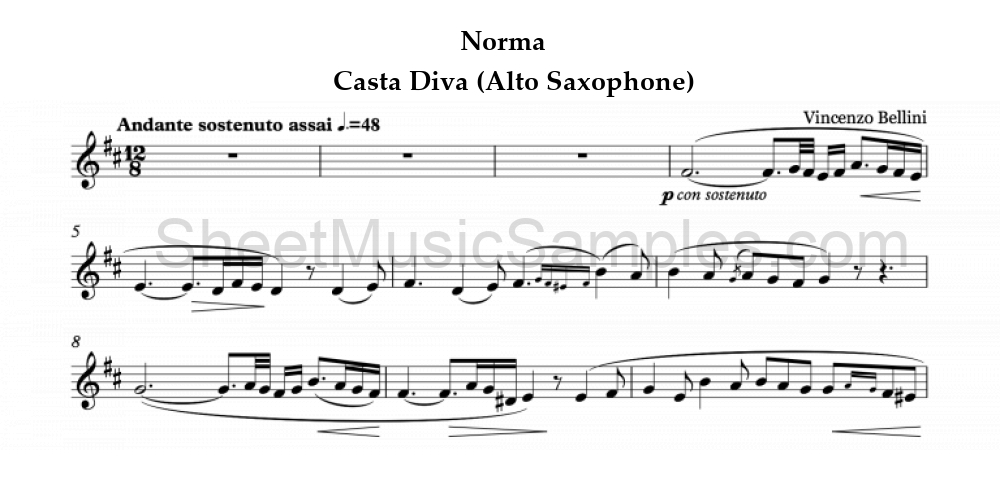 Norma - Casta Diva (Alto Saxophone)