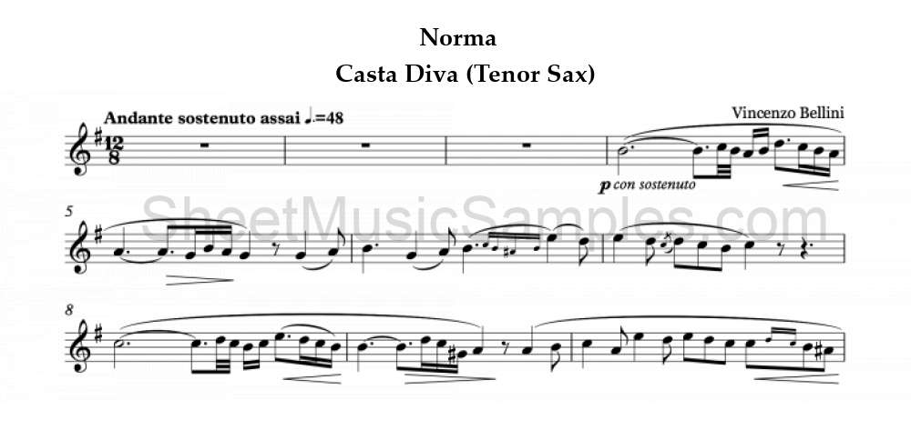 Norma - Casta Diva (Tenor Sax)