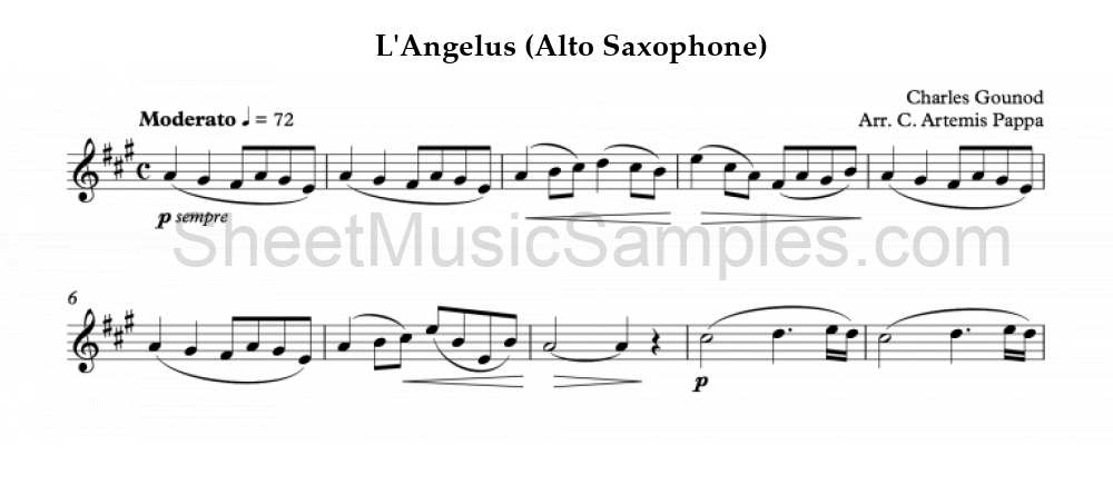 L'Angelus (Alto Saxophone)