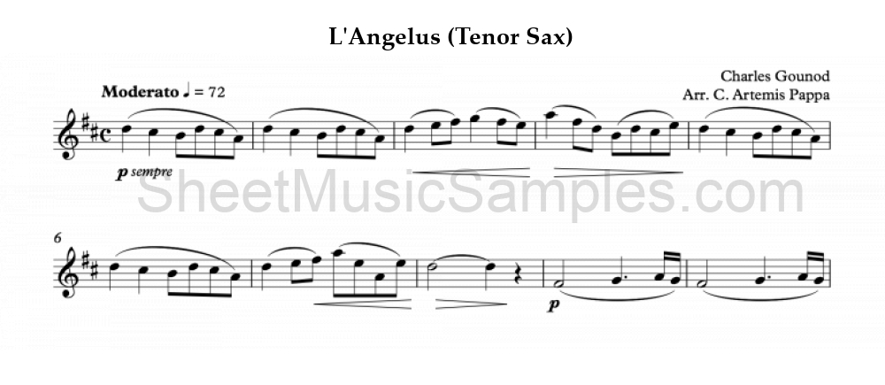 L'Angelus (Tenor Sax)