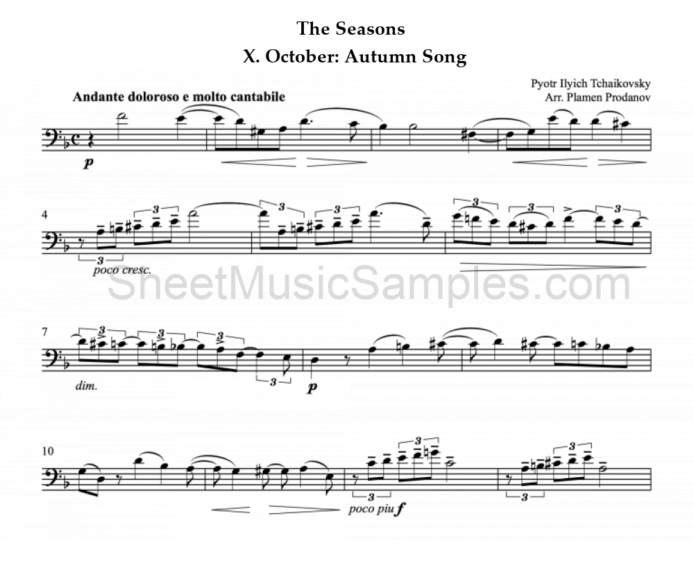 The Seasons - X. October: Autumn Song