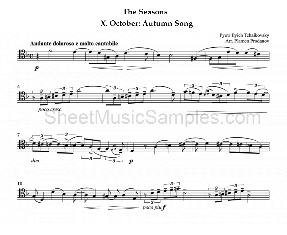 The Seasons - X. October: Autumn Song