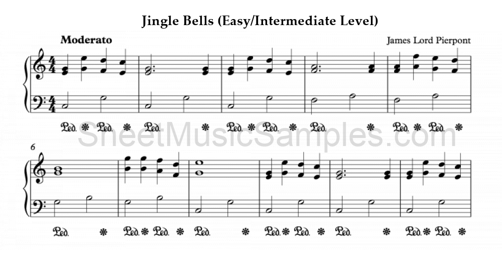 Jingle Bells (Easy/Intermediate Level)