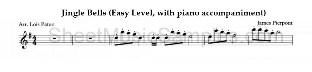 Jingle Bells (Easy Level, with piano accompaniment)