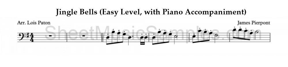 Jingle Bells (Easy Level, with Piano Accompaniment)