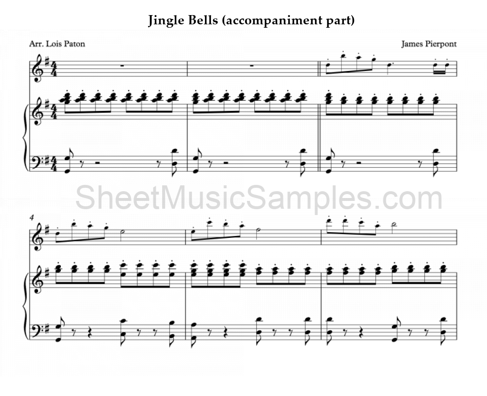 Jingle Bells (accompaniment part)