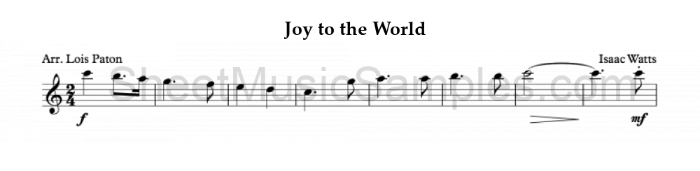 Joy to the World