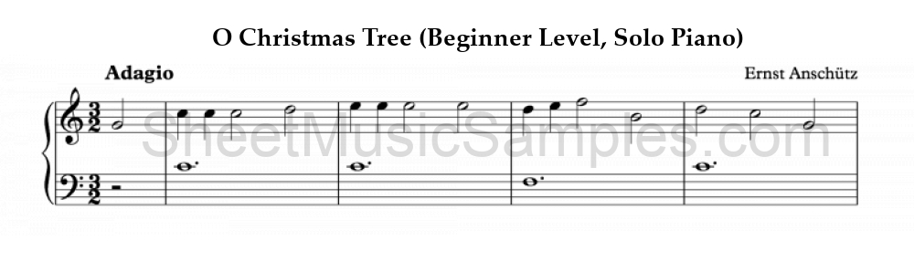 O Christmas Tree (Beginner Level, Solo Piano)