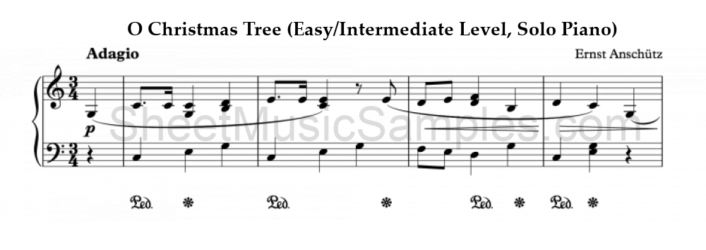 O Christmas Tree (Easy/Intermediate Level, Solo Piano)